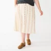 Plus Size Sonoma Goods For Life® Vented Button-Front Midi Skirt