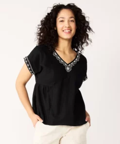 Petite Sonoma Goods For Life® Dolman Sleeve Half Peplum Top