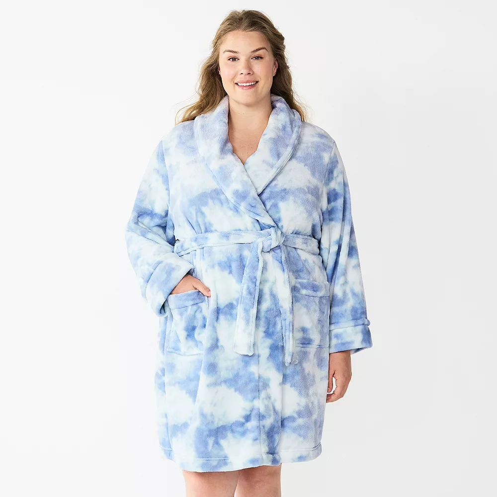 Plus Size Sonoma Goods For Life® Short Plush Robe - Image 5