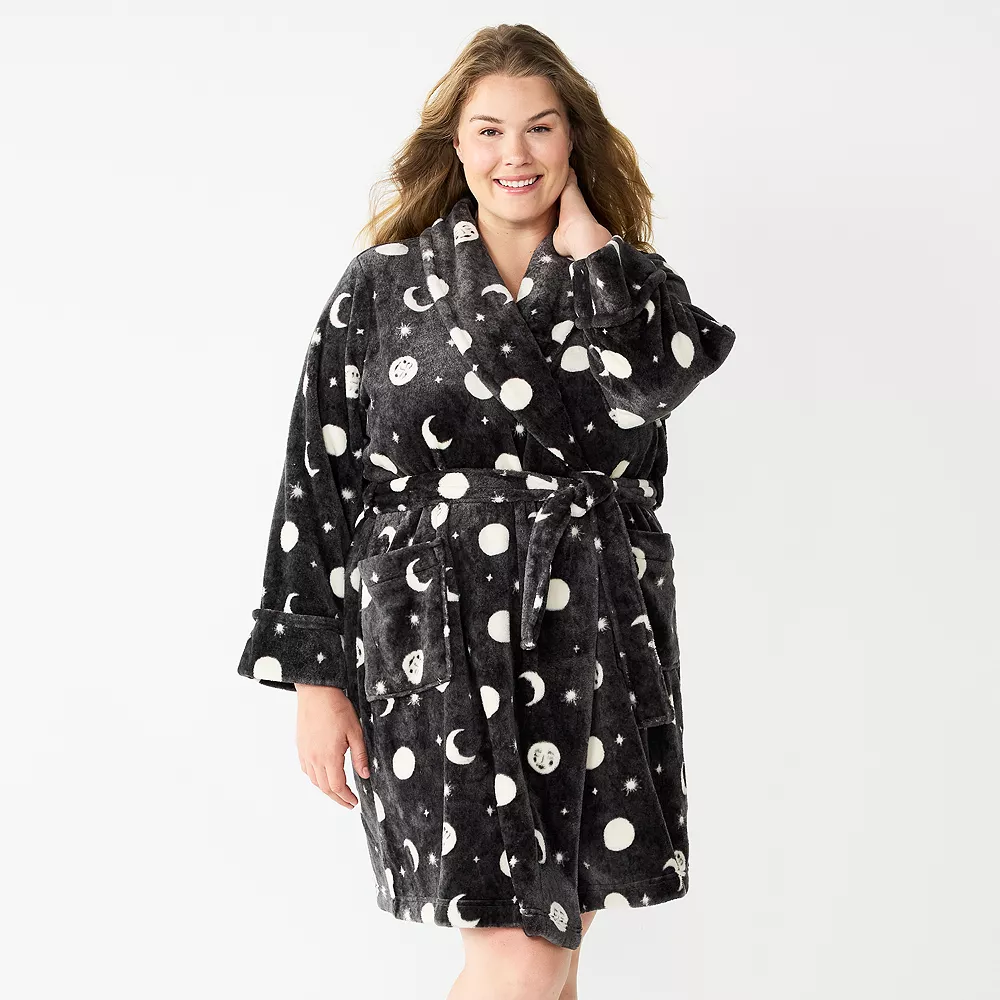 Plus Size Sonoma Goods For Life® Short Plush Robe - Image 6