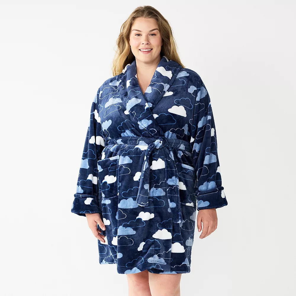 Plus Size Sonoma Goods For Life® Short Plush Robe - Image 8