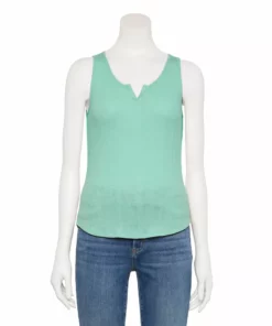 Women's Sonoma Goods For Life® Notchneck Ribbed Tank