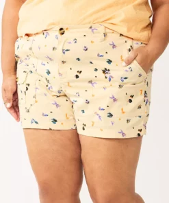 Plus Size Sonoma Goods For Life® High-Waisted Comfort Utility Shorts