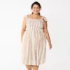 Plus Size Sonoma Goods For Life® Smocked Bodice Midi Dress