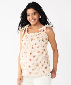 Maternity Sonoma Goods For Life® Tie-Shoulder Babydoll Top