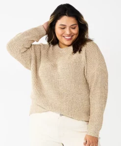 Plus Size Sonoma Goods For Life® Drop Shoulder Sweater