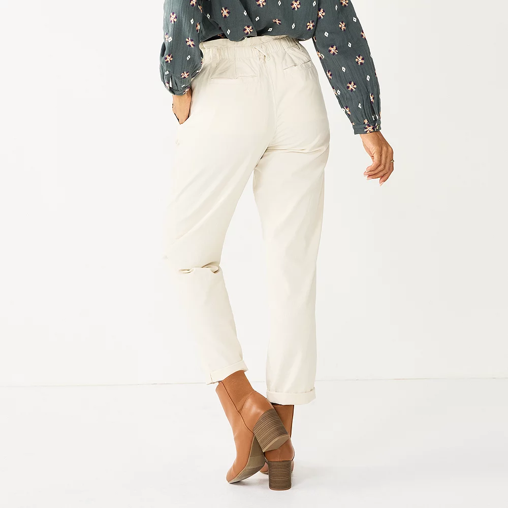 Women's Sonoma Goods For Life® Mid-Rise Straight-Leg Paperbag Pants - Image 6