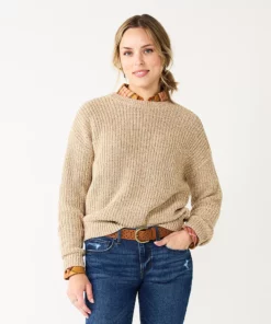 Petite Sonoma Goods For Life® Drop Shoulder Pullover Sweater