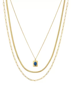 Sonoma Goods For Life® Recycled Layered Simulated Lapis Pendant Necklace
