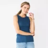 Women's Sonoma Goods For Life® Slim Fit High Neck Rib Tank