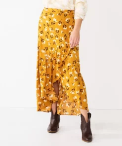 Women's Sonoma Goods For Life® Wrap Ruffle Maxi Skirt