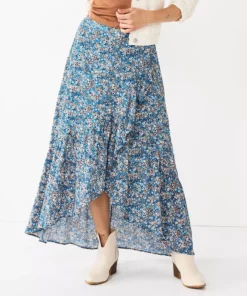 Petite Sonoma Goods For Life® Wrap Ruffle Maxi Skirt