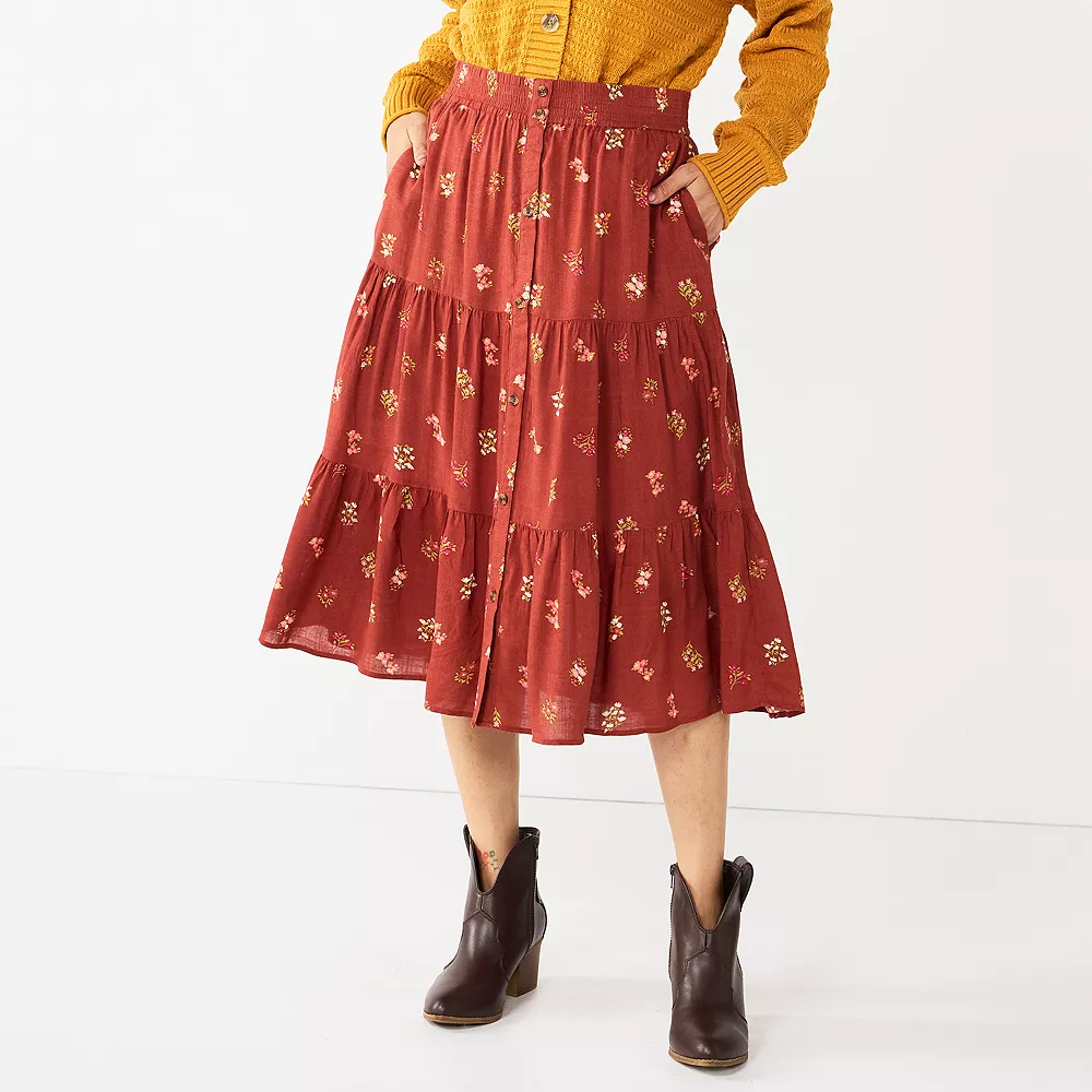 Petite Sonoma Goods For Life® Wrap Ruffle Maxi Skirt - Image 2