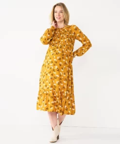 Maternity Sonoma Goods For Life® Smocked Bodice Midi Dress