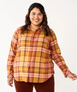Plus Size Sonoma Goods For Life® Everyday Flannel Shirt