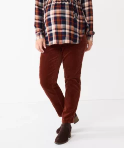 Maternity Sonoma Goods For Life® Belly Panel Corduroy Straight-Leg Ankle Pants