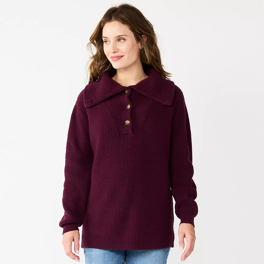 Maternity Sonoma Goods For Life® Nursing Henley Sweater - Image 3