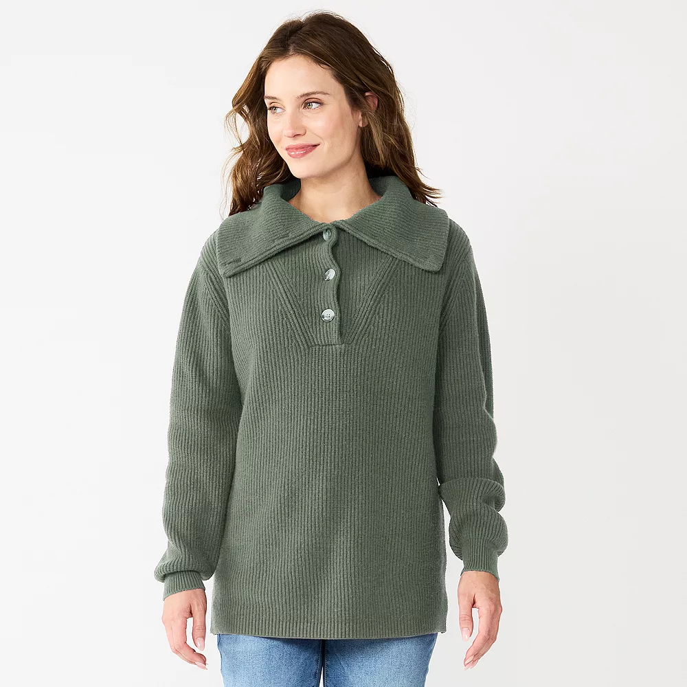 Maternity Sonoma Goods For Life® Nursing Henley Sweater - Image 2