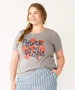 Plus Size Sonoma Goods For Life® Crewneck Patriotic Graphic Tee