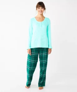 Petite Sonoma Goods For Life® Flannel Pajama Pants & Pajama Top Sleep Set