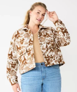 Plus Size Sonoma Goods For Life® Cropped Shacket