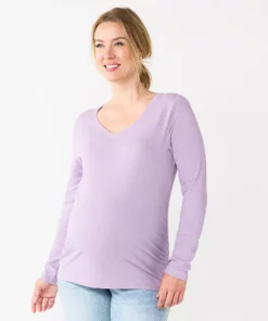 Maternity Sonoma Goods For Life® Essential Long Sleeve V-Neck Tee