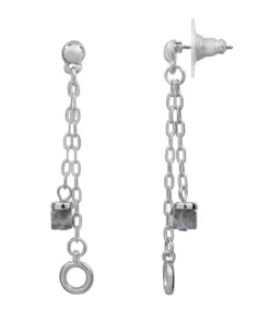 Sonoma Goods For Life® Silver Tone Nickel Free Semi-Precious Chain Drop Earrings