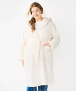 Plus Size Sonoma Goods For Life® Hooded Plush Long Robe