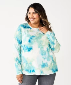 Plus Size Sonoma Goods For Life® Everyday Crewneck Long Sleeve Top