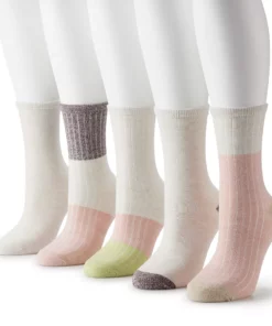 Sonoma Goods For Life® 5 Pack Colorblocks Crew Socks