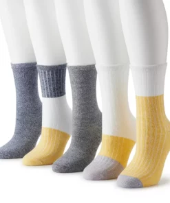 Sonoma Goods For Life® 5 Pack Colorblocks Crew Socks