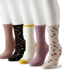 Sonoma Goods For Life® 5 Pack Floral Crew Socks