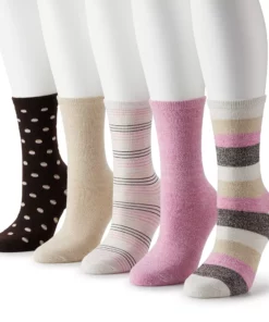 Sonoma Goods For Life® 5 Pack Stripes Crew Socks