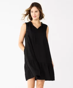 Petite Sonoma Goods For Life® Tiered Sleeveless Dress