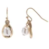 Sonoma Goods For Life® Pearl & Hammered Teardrop Earrings