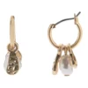 Sonoma Goods For Life® Organic Metal & Pearl Charms Hoop Earrings