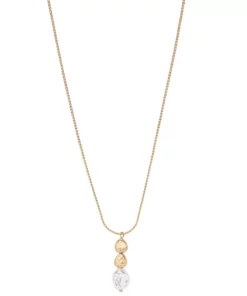 Sonoma Goods For Life® Chain With Casted Metal & Pearl Drop Pendant Necklace