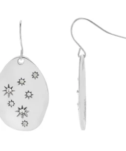 Sonoma Goods For Life® Etched Stars Organic Metal Drop Earrings
