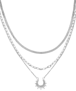 Sonoma Goods For Life® 3 Row Multi Chain Radial Sun Pendant Necklace