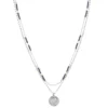 Sonoma Goods For Life® 2 Row Blue Bead With Casted Coin Pendant Necklace