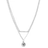 Sonoma Goods For Life® 2 Row Bar and Radial Textured Coin Pendant Necklace