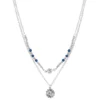 Sonoma Goods For Life® 2 Row Blue Beaded Radial Starburst Pendant Necklace