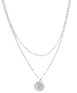 Sonoma Goods For Life® 2 Row Etched Stars Coin Pendant Necklace