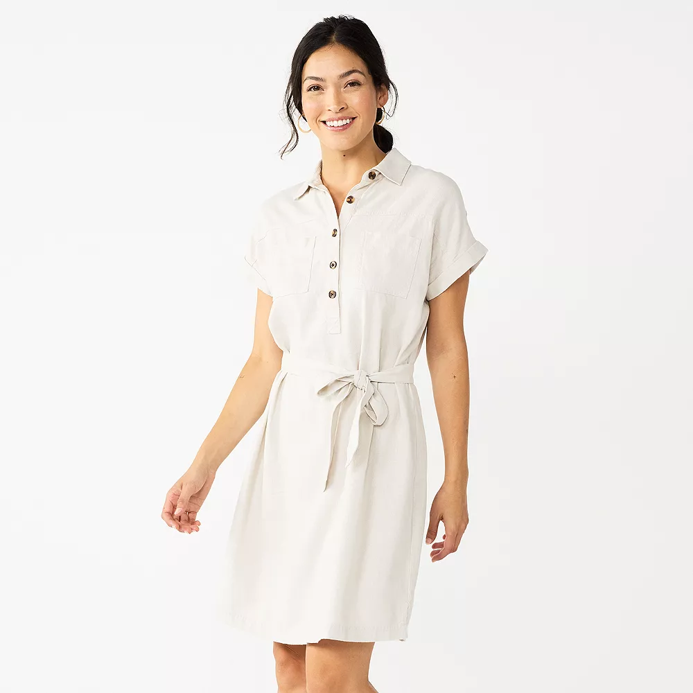 Women's Sonoma Goods For Life® Henley Shirt Dress