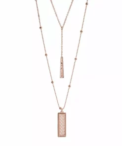 Sonoma Goods For Life® Casted Filigree Nickel Free Rectangle Hi Lo Necklace