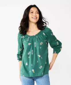 Women's Sonoma Goods For Life® Three-Quarter Sleeve Top