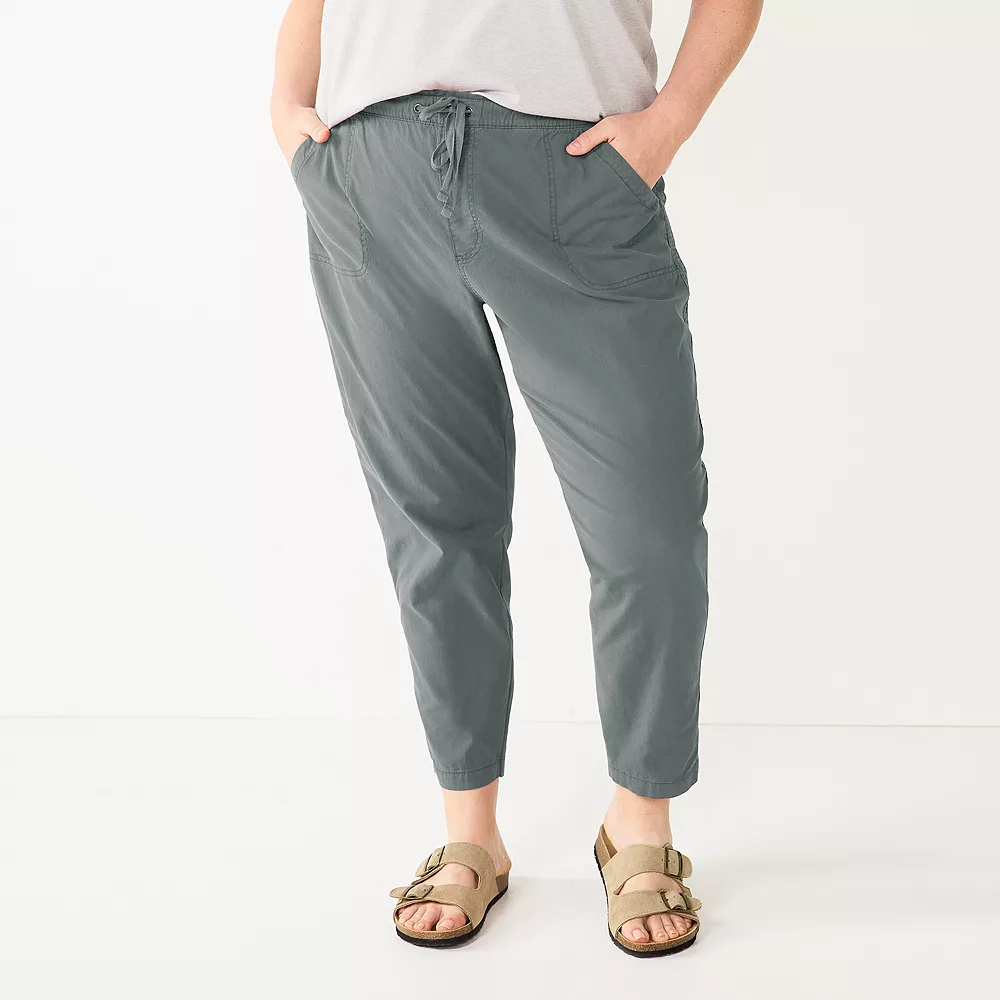 Plus Size Sonoma Goods For Life® Paperbag Waist Capri Pants - Image 3