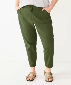 Plus Size Sonoma Goods For Life® Paperbag Waist Capri Pants