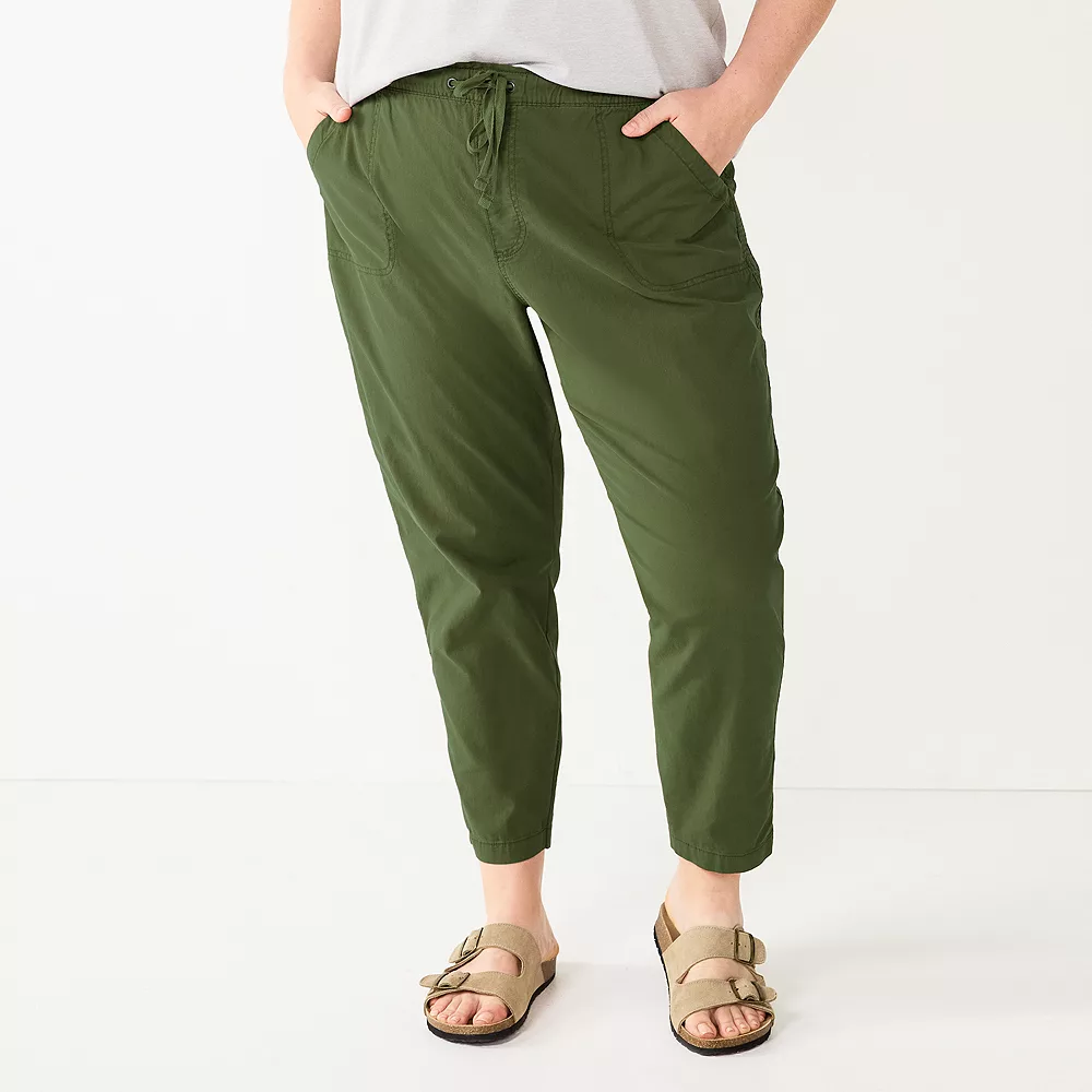 Plus Size Sonoma Goods For Life® Paperbag Waist Capri Pants