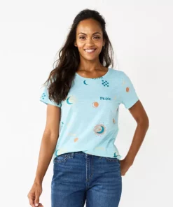 Women's Sonoma Goods For Life® Short Sleeve Curved Hem Crewneck Tee